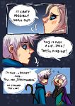  1boy 1girl comic crossover crying elsa_(frozen) frozen_(disney) jack_frost_(rise_of_the_guardians) rise_of_the_guardians 