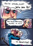  1boy 1girl comic crossover crying elsa_(frozen) frozen_(disney) hug jack_frost_(rise_of_the_guardians) rise_of_the_guardians 