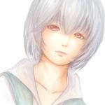  1girl ayanami_rei bad_id bad_pixiv_id blue_hair face lips neon_genesis_evangelion realistic red_eyes school_uniform short_hair solo 