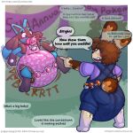 1:1 3_toes 5_fingers ambiguous_gender anthro artist_name background_character banner belt bingleborf black_body black_fur black_inner_ear black_nose blue_body blue_clothing blue_ears blue_fur blue_overalls blue_tail blush blush_lines bone_collar_tag border brown_body brown_ear_tips brown_ears brown_fur brown_hair brown_tail brown_tail_tip button_(fastener) calico_cat clothed clothing collar collar_tag color_coded_text competition detailed_background dialogue diaper diaper_peekage diaper_under_clothing diaper_under_onesie dipstick_ears dipstick_tail domestic_cat ear_markings english_text eyes_closed fart feces feet felid feline felis fingers fur furniture generation_4_pokemon gesture gloves_(marking) grass grey_body grey_fur group hair hand_gesture hand_spike hi_res human hybrid lagomorph leg_markings leporid lock_symbol looking_down lucario ludis-luteo ludis_(ludis-luteo) mammal markings multicolored_body multicolored_ears multicolored_fur multicolored_tail nintendo object_in_mouth offscreen_character on_one_leg onesie open_mouth open_smile overalls pacifier pacifier_in_mouth pink_pacifier plant pointing pointing_at_another pokeball pokemon pokemon_(species) pooping public purple_clothing purple_shirt purple_topwear rabbit raised_tail red_collar shaking sharp_teeth shirt signature smile snapsuit socks_(marking) soiled_diaper soiling soiling_diaper sound_effects speech_bubble spikes spikes_(anatomy) standing stated_age table tail tail_markings tan_body tan_ears tan_fur tan_tail teeth text toes topwear two_tone_body two_tone_fur unclean_diaper url used_diaper using_diaper vowelless vowelless_sound_effect walking wearing_diaper white_border