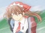  alicia_melchiott bad_id bad_pixiv_id blouse brown_eyes brown_hair headdress long_hair military military_uniform natsushi necktie senjou_no_valkyria senjou_no_valkyria_1 solo twintails uniform 