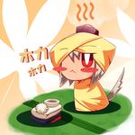  animal_ears blush chibi hat inubashiri_momiji raion-san red_eyes silver_hair solo tail tokin_hat touhou 