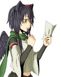  animal_ears black_hair black_wings genderswap genderswap_(ftm) hat if_they_mated kyouno lowres male_focus shamoji_(kyouno) solo tengu tokin_hat touhou wings yellow_eyes 