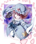  dress fan folding_fan hat japanese_clothes pink_hair red_eyes ribbon saigyouji_yuyuko short_hair solo touhou tri 