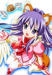  animal_ears bad_id bad_pixiv_id botan_(clannad) clannad fang fox_ears fox_tail fujibayashi_kyou long_hair magical_girl naka_noboru purple_eyes purple_hair solo tail thighhighs wand wings 