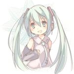  bad_id bad_pixiv_id bare_shoulders green_eyes green_hair hatsune_miku long_hair lowres necktie shirohebidou solo twintails vocaloid 