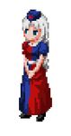  animated animated_gif divine full_body long_hair lowres pixel_art silver_hair solo touhou transparent_background yagokoro_eirin 