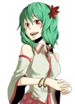  detached_sleeves fuuko_(kyouno) green_hair if_they_mated kyouno lowres red_eyes solo touhou 