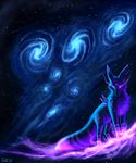  abstract_background ambiguous_gender canine fox kagekiba looking_at_viewer mammal purple_eyes ratte solo space 