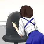  brown_hair comic japanese_clothes kaga_(kantai_collection) kantai_collection muneate short_hair side_ponytail solo yabu_q 