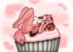  anthro black_nose breasts canine claws cupcake female looking_at_viewer lying mammal maraschino nipples nude paws pinup pose pussy red_eyes skyler-ragnarok solo tongue tongue_out wings 