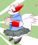  claws eyeglasses female fur_markings kemono looking_at_viewer nintendo pok&#233;mon pok&eacute;mon skirt socks solo video_games yami zangoose 