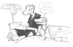  duo gibberish kobold male reptile scalie sitting text unknown_text 