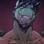  anthro dragon fangs looking_at_viewer male smile solo superslickslasher unknown_species 