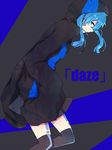  blue_eyes blue_hair ene_(kagerou_project) headphones hood hoodie kagerou_project long_hair ringomaru skirt sleeves_past_wrists solo twintails 