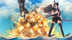  kantai_collection signed tagme tagme_(artist) tenryuu_(kancolle) torn_clothes water weapon 