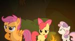  apple_bloom_(mlp) cub equine female feral fire friendship_is_magic group horn horse mammal my_little_pony pegasus pony scootaloo_(mlp) sweetie_belle_(mlp) unicorn wings young zacatron94 