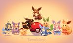  animal_ears barefoot black_dress black_hair blonde_hair blue_hair bow brown_dress brown_eyes brown_hair dark_skin dav-19 dress eevee espeon facepalm flareon forked_tail gen_1_pokemon gen_2_pokemon gen_4_pokemon gen_6_pokemon glaceon head_fins jolteon knocking leafeon long_hair long_sleeves multiple_girls one_eye_closed open_mouth personification pink_hair poke_ball poke_ball_(generic) pokemon purple_dress purple_hair smile standing standing_on_one_leg striped striped_legwear sylveon tail twintails umbreon vaporeon yellow_dress 