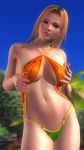  1girl 3d bikini blonde_hair breasts dead_or_alive dead_or_alive_5 large_breasts screencap short_hair solo swimsuit tecmo tina_armstrong 