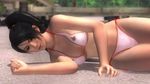  1girl 3d beach bikini black_hair breasts dead_or_alive dead_or_alive_5 large_breasts momiji_(ninja_gaiden) ninja_gaiden screencap swimsuit tecmo 