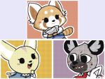  aggressive_retsuko ailurid animated canine fennec fenneko fox group haida hyaenid keke mammal red_panda retsuko spotted_hyena 