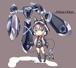  :o altina_orion animal_ears animal_hood black_gloves chibi eiyuu_densetsu fox_ears gloves green_eyes grey_hair hood long_sleeves robot sen_no_kiseki sen_no_kiseki_2 utsurogi_akira 