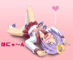  blush female heart hiiragi_tsukasa hirondo izumi_konata lucky_star md5_mismatch minigirl multiple_girls purple_hair tickling trembling yuri 