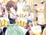  :d ^_^ alcohol alternate_costume alternate_hairstyle apron bar bare_shoulders barmaid beer beer_mug bismarck_(kantai_collection) blonde_hair blush braid breasts brown_hair cleavage closed_eyes corset cup dirndl german_clothes holding holding_cup jun'you_(kantai_collection) kaga_(kantai_collection) kantai_collection long_hair maid_headdress medium_breasts multiple_girls naka_(kantai_collection) natsupa no_hat no_headwear oktoberfest open_mouth plaid short_hair silver_hair smile twin_braids z1_leberecht_maass_(kantai_collection) z3_max_schultz_(kantai_collection) zuikaku_(kantai_collection) 