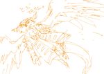 amon_(p&amp;d) anklet beak bird claws cloak horns jewelry monster monster_boy owl puzzle_&amp;_dragons sketch tail wings 