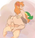  1girl anus ass cowgirl_position drcockula erection flower girl_on_top hair_flower hair_ornament hat hetero link marin_(the_legend_of_zelda) nude orange_hair penis pointy_ears pussy sex smile straddling testicles the_legend_of_zelda the_legend_of_zelda:_link's_awakening thick_thighs thighs uncensored vaginal 