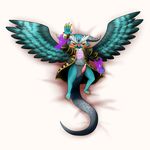  amon_(p&amp;d) beak bird claws horns monster monster_boy owl puzzle_&amp;_dragons tail wings 