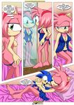 bbmbbf bra breasts butt comic dressing eyes_closed female male mirror mobius_unleashed nipples palcomix plushie sega solo sonic_(series) sonic_the_hedgehog underwear video_games 