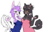  devious dress duo female hair looking_at_viewer mammal peachtwinkle together 