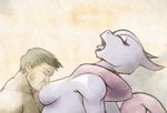  anthro breasts duo eyelashes eyes_closed female hair hattonslayden human legendary_pok&#233;mon legendary_pok&eacute;mon male mammal mega_evolution mega_mewtwo_x mewtwo nintendo nipple_suck nipples open_mouth pok&#233;mon pok&#233;morph pok&eacute;mon short_hair side_boob straight sucking tongue tongue_out video_games 