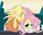  anus bed colored cutie_mark equine female feral fluttershy_(mlp) friendship_is_magic fur hair long_hair looking_at_viewer mammal my_little_pony pegasus pillow pink_hair pussy romanji_(artist) solo stoic5 wings yellow_fur 
