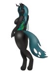  alpha_channel anthro anthrofied black_fur breasts butt changeling equine female friendship_is_magic fur green_eyes hair hooves horn horse insect_wings kralthe looking_at_viewer mammal my_little_pony nude open_mouth plain_background pony queen_chrysalis_(mlp) standing transparent_background 