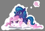  animated artist-apprentice587 bite blue_eyes blue_hair blush cotton_candy cub cutie_mark duo eating equine female friendship_is_magic hair horn mammal my_little_pony on_top pink_hair princess_celestia_(mlp) princess_luna_(mlp) purple_eyes sibling sisters sparkles winged_unicorn wings young 