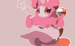  aromatisse avian beverage breasts chubby crossed_legs female fur looking_at_viewer nintendo nipples pink_fur pok&#233;mon pok&eacute;mon shamelesss smoking solo video_games 