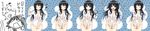  black_hair blue_eyes breasts cleavage dualscreen kawakami_masaki long_hair saten_ruiko to_aru_kagaku_no_railgun to_aru_majutsu_no_index 