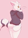  clothing feline female hoodie mammal pants redwine 