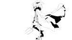  35_(pixiv) charlotte_(mahou_shoujo_madoka_magica) long_hair mahou_shoujo_madoka_magica monochrome skirt twintails weapon white 