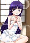  casual dress gokou_ruri long_hair mole mole_under_eye natsuzakura_yuuki ore_no_imouto_ga_konna_ni_kawaii_wake_ga_nai purple_eyes purple_hair sparkle 