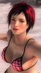  1girl 3d beach bikini breasts dead_or_alive dead_or_alive_5 large_breasts mila_(dead_or_alive) red_hair screencap solo swimsuit tecmo 