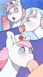  blue_background blue_eyes blush equine female feral friendship_is_magic fur hair hat horse male mammal my_little_pony nurse nurse_hat nurse_redheart_(mlp) oops_(artist) open_mouth oral oral_sex penis pink_hair plain_background pony sex straight tongue vein white_fur 