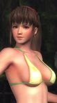  1girl 3d bikini breasts dead_or_alive dead_or_alive_5 hitomi_(doa) large_breasts ponytail screencap smile solo swimsuit tecmo 