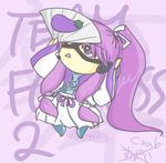  chibi fan headset kamui_gakupo long_hair lowres male_focus mask naa_(vitamin) parody ponytail purple_eyes purple_hair solo team_fortress_2 the_spy vocaloid 