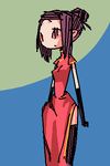  china_dress chinese_clothes dress legwear lowres outtake qipao stockings thighhighs 