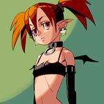  1girl choker disgaea etna female lowres outtake pointy_ears skull solo twintails wings 