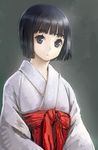  black_eyes black_hair hakama japanese_clothes masakichi miko original red_hakama short_hair solo 