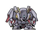  chibi claws gundam mecha nekoguruma no_humans simple_background solo white_background zeta_gundam 